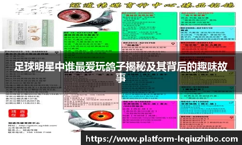 足球明星中谁最爱玩鸽子揭秘及其背后的趣味故事